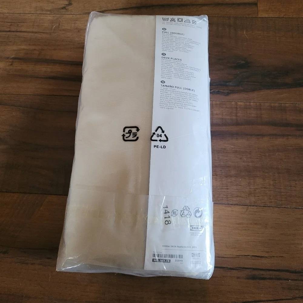 IKEA‎ - SKVATTRAM Cream Full Sheet Set